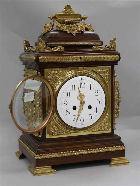 An ornate French mantel clock
